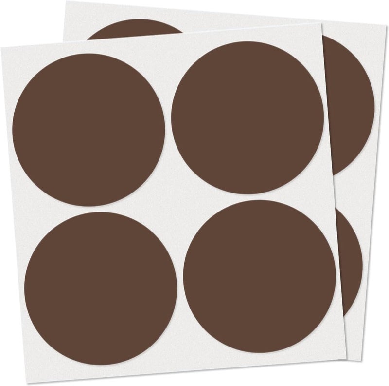 YIKIADA 40 PCS Dot Stickers 4" Round Labels Large Circle Color Coding Moving Decals Price Tags for Office Classroom Home Yard Sale Line up Brown - Image 1
